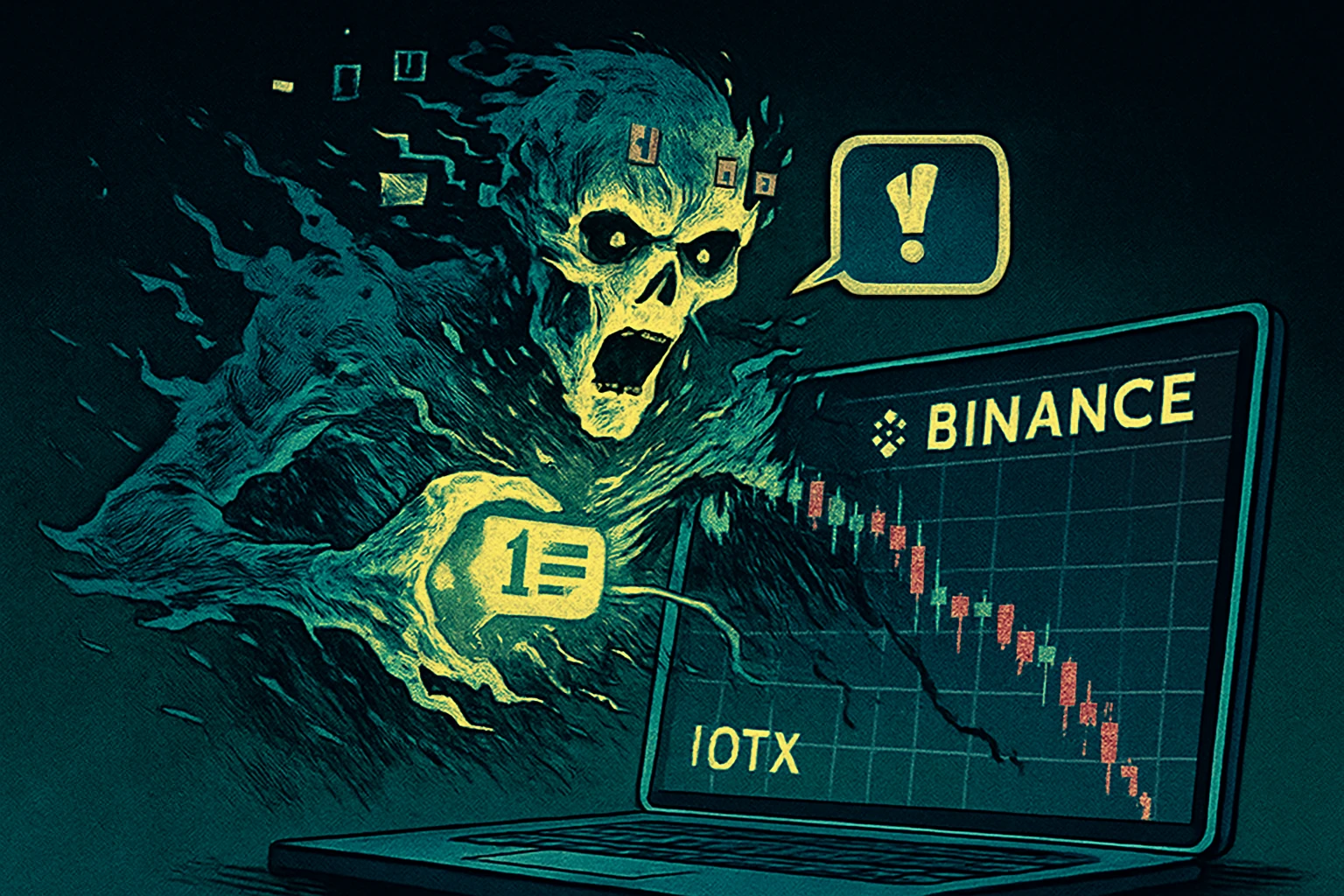 Se informa en Internet que el flash spot de Binance IOTX cayó a 
